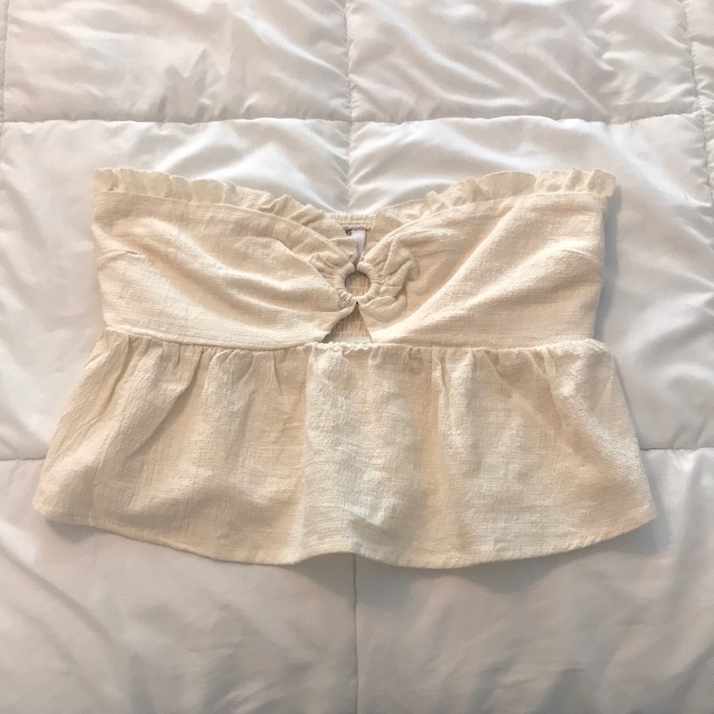 Me to We strapless crop top